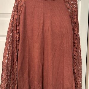 Polo by Ralph Lauren Textured Top in Rust